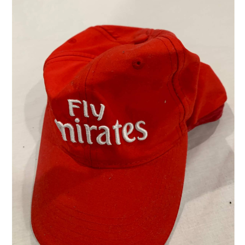 Fly Emirates Airlines Hat Cap Uniform Red White One Size Adjustable